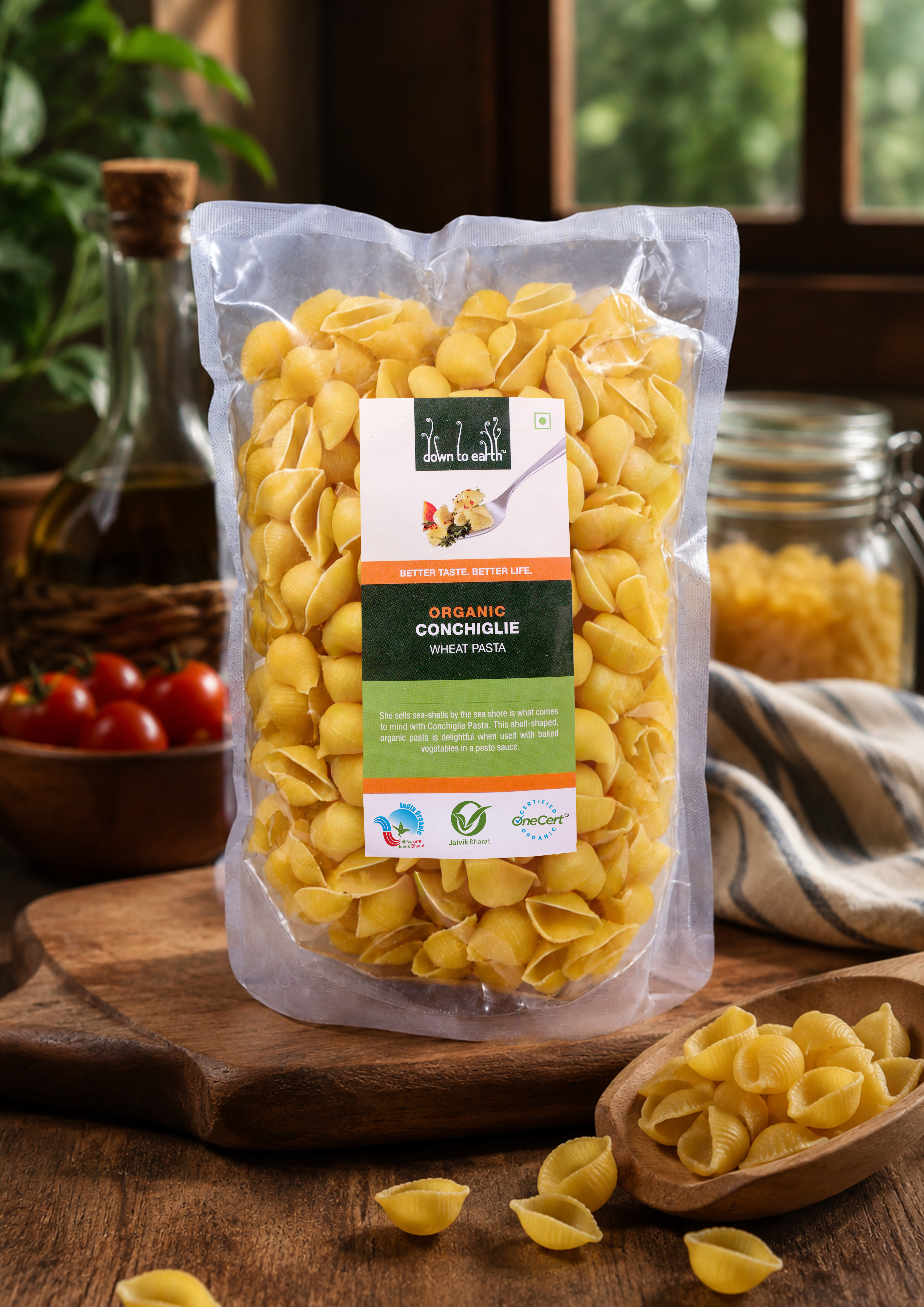 Organic Conchiglie Wheat Pasta