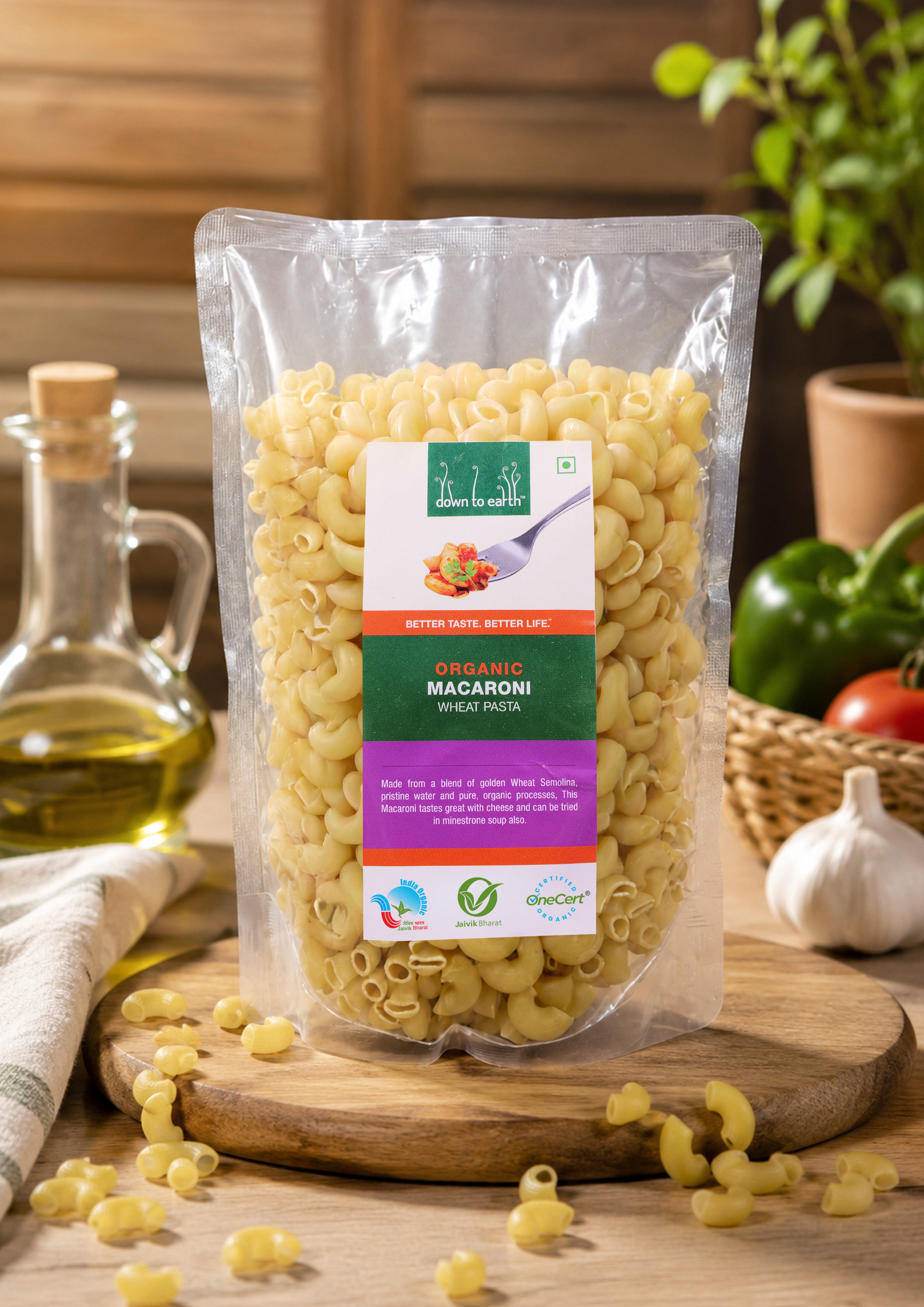 Organic Macaroni Wheat Pasta