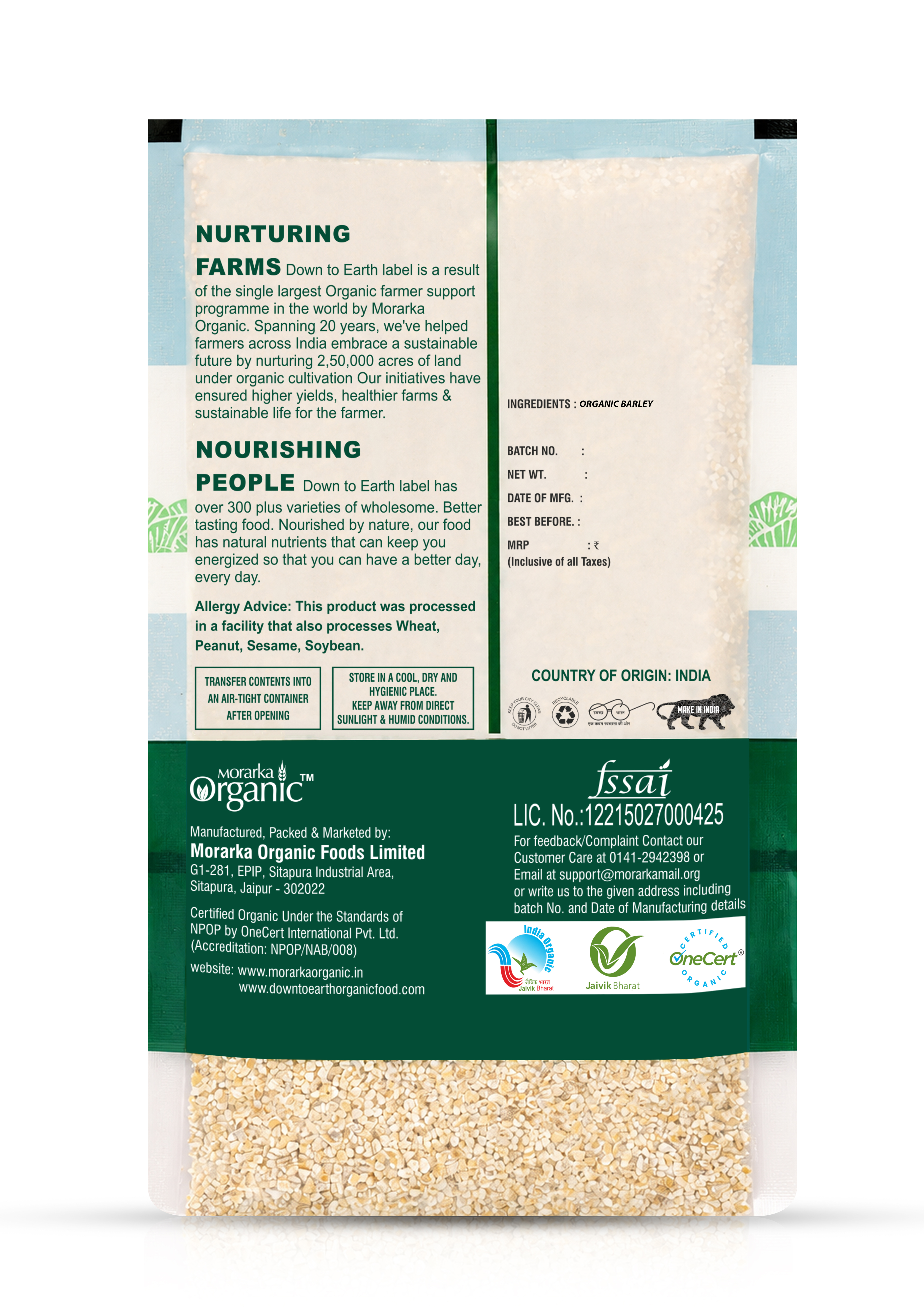 Organic Barley Dalia