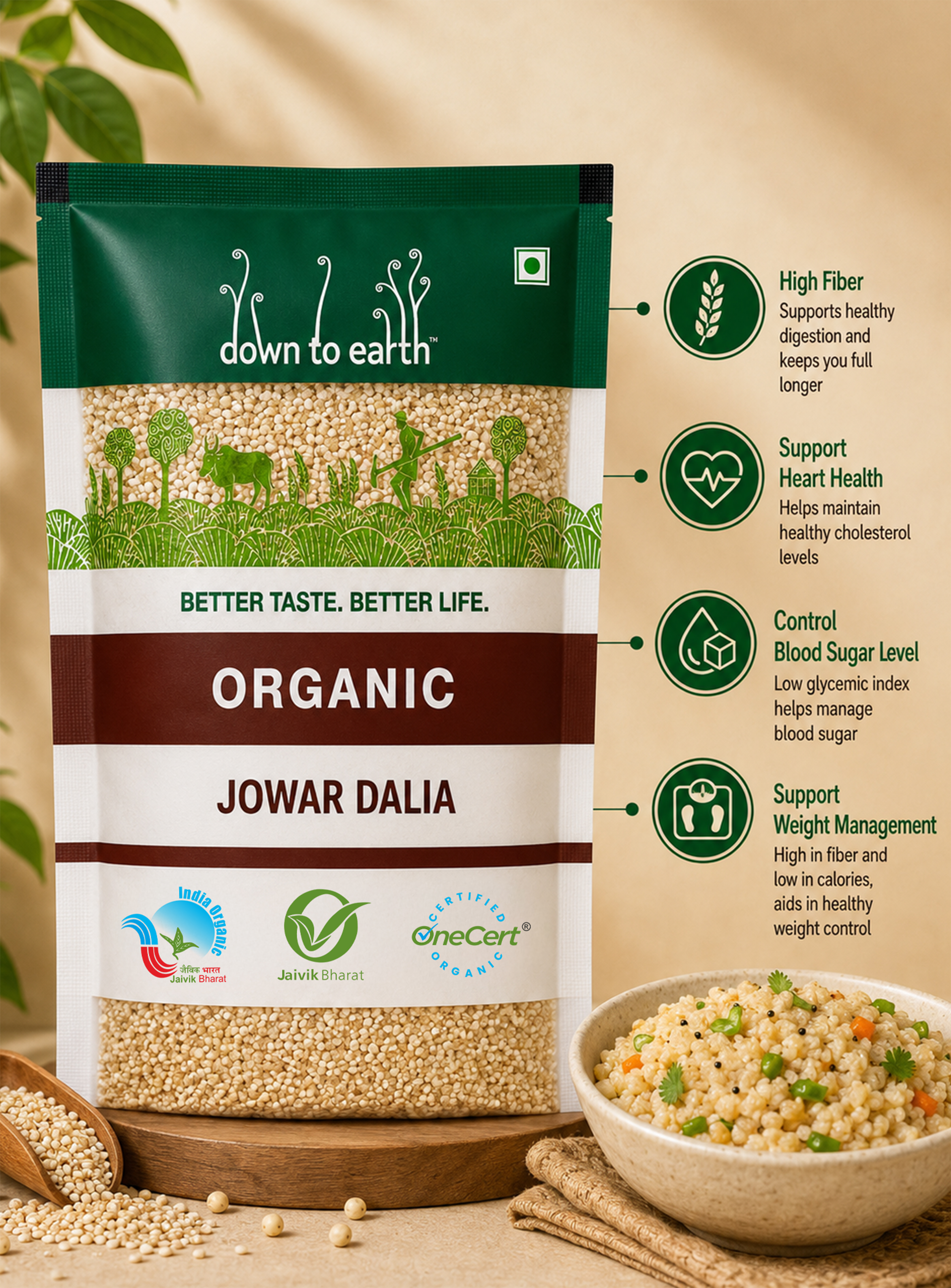 Organic Jowar Dalia